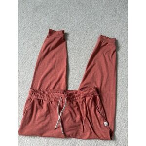 Vuori Performance Jogger Size M Terracotta Rust Heathered Drawstring VW303